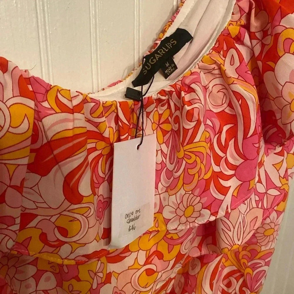 NWT Sugarlips One Shoulder Medium Blouse - Picture 2 of 2